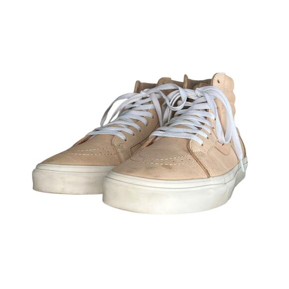 Mens Vans SK8-HI Reissue Veggie Tan Leather Sneakers Size 10.5 - Picture 2 of 5